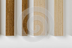 Samples of wooden molding