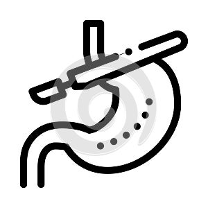 Sampling particle of stomach icon vector outline illustration