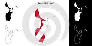Samso outline map