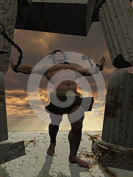 Samson bringing down the temple