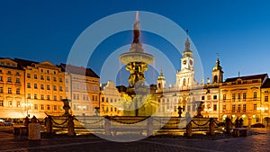 Samson Fountain in Ceske Budejovice