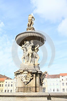 SamsonÃÂ´s fountain on Square Premysla Otakara II