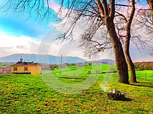 Samsun and beautiful mountain scenery. photo