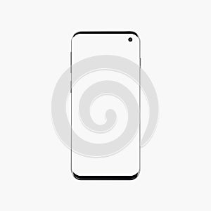 Samsung Galaxy S10 mobile phone vector realistic illustration photo