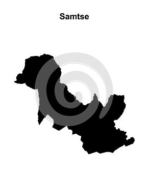 Samtse outline map