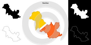 Samtse outline map