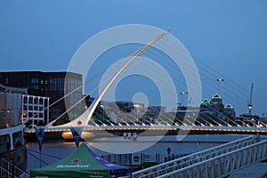 Samuel Beckett Bridge in Dublin in Ireland