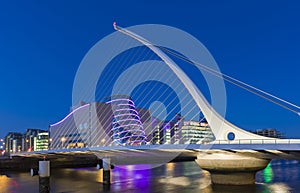 The Samuel Beckett Bridge in Dublin, Ireland