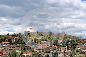 Samuil fortress Ohrid cityscape