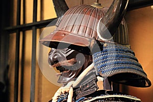 Samurai armor. Kabuto and mempo