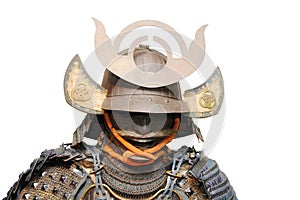 Samurai armour isolated on white