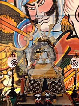 Beautiful antique samurai armour, Japan