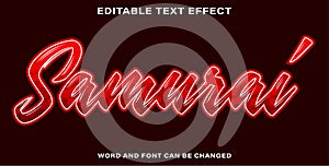 Samurai editable text effect