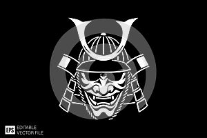 Samurai Mask Vector Illustration