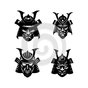samurai masks set