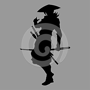 Samurai silhouette