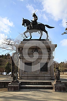 Samurai statue in Sendai