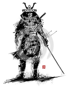 Samurai with sword