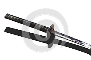 Samurai sword from Japan with shadow