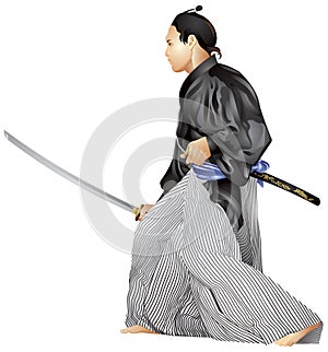 Samurai with the sword