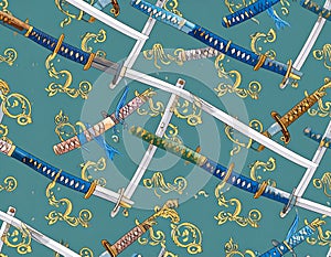 Samurai Swords Pattern