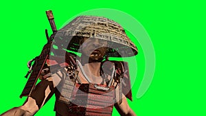 The Samurai Warrior 3d model render