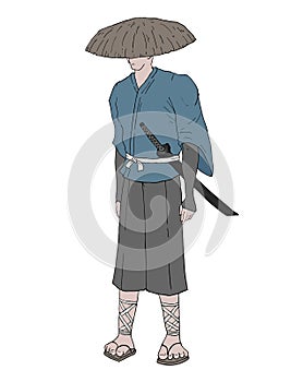 Samurai warrior illustration