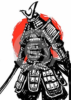Samurai warrior Japanese, illustration