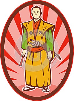 Samurai warrior katana sword