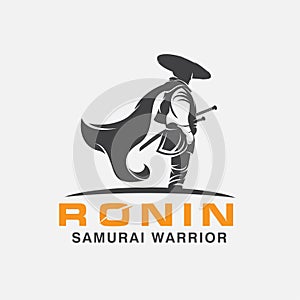 Samurai Warrior Logo Design Template