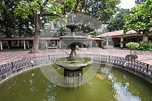 San Agustin Church Courtyard Water Fountain