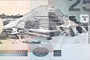 San Andres - Pyramid from old Salvadoran money