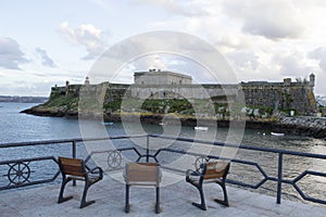 San Anton Castle in La Coruna, Spain