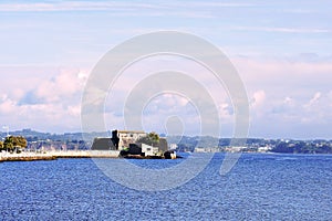 San Anton Castle in La CoruÃ±a, Galicia. Spain. October 8, 2019