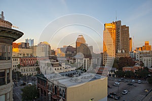 San Antonio city at sunrise, Texas, USA