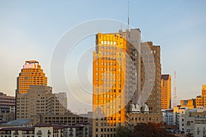 San Antonio city at sunrise, Texas, USA