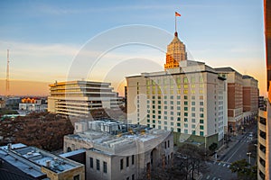 San Antonio city at sunrise, Texas, USA