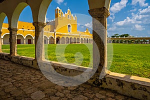 The San Antonio franciscan monastery at the city of Izamal in Yucatan, Mexico