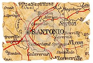 San Antonio old map