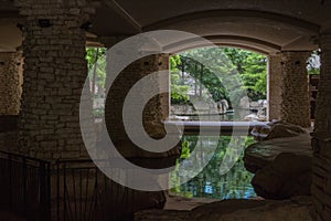 San Antonio Riverwalk archway at night