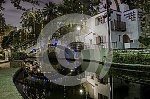 San Antonio Riverwalk at night