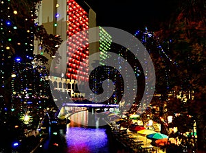 San Antonio Riverwalk at night