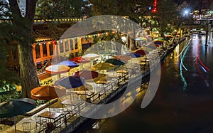 San Antonio Riverwalk at night