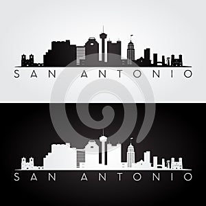 San Antonio skyline silhouette photo