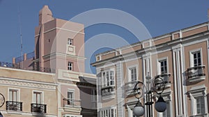 San Antonio square.At bottom, on the roofs, a watchtower.CÃ¡diz, Andalusia, Spain, Europe