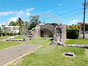 San Antonio stone wall ruins in Isabela, Puerto Rico photo