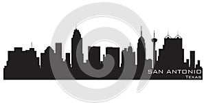 San Antonio, Texas city skyline. Detailed vector silhouette