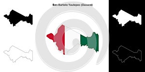 San Bartolo Yautepec outline map