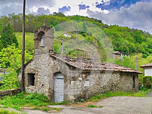 San Bartolome pilgrim hospital chapel, Puente los Fierros, Lena municipality, Asturias, Spain