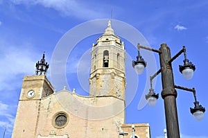 San Bartolome and Santa Tecla church in Sitges, Catalonia, Spain
